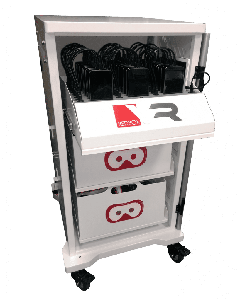 RedboxVR charging and storage cart