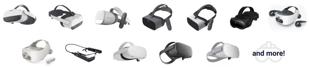 Multiple VR headsets that ArborXR can be used with